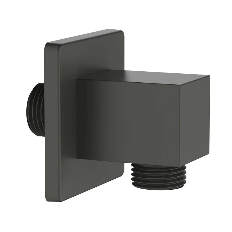 Presa acqua quadrata realizzata in ottone finitura gungrey