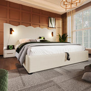 Letto matrimoniale contenitore 180x200 cm con luce e USB-C