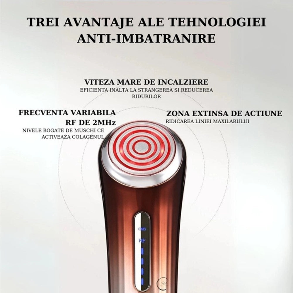 Trade Shop - Dispositivo Antirughe Lifting Facciale Rivitalizza Rassoda Schiarisce Viso Usb Portatile -