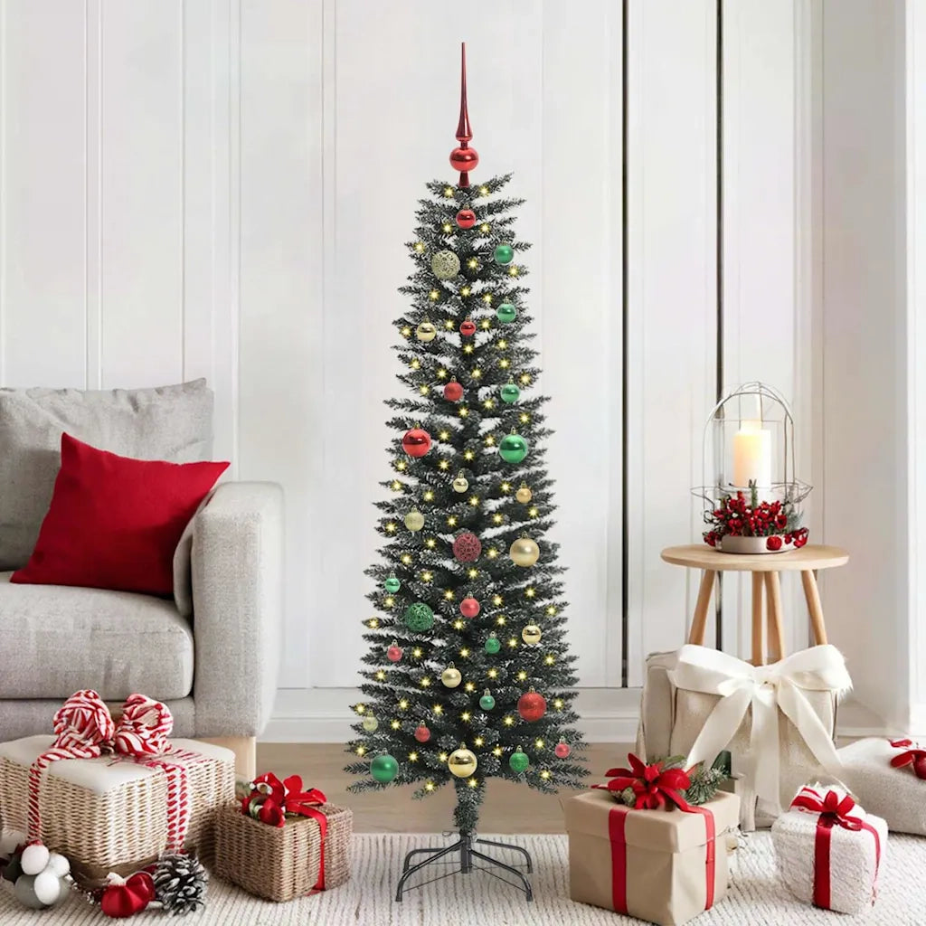 Albero di Natale artificiale con 150 LED Verde 150 cm 3395936