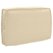 Cuscino per Pallet per Schienale Beige 60x40x12 cm in Tessuto Oxford