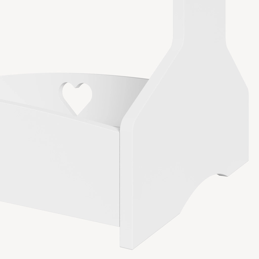 Appendiabiti da Terra Haandsvanssad per Cameretta 126x73x43 cm - Bianco [en.casa]
