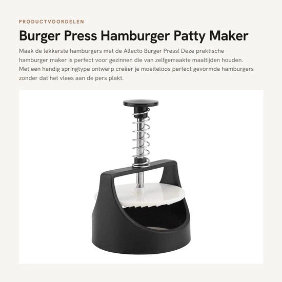 Hamburger Mal Arbeidsbesparende - Keuken Gereedschap - Sicuro - Materiali di Alta Qualità - Design Moderno - Hamburgermaker