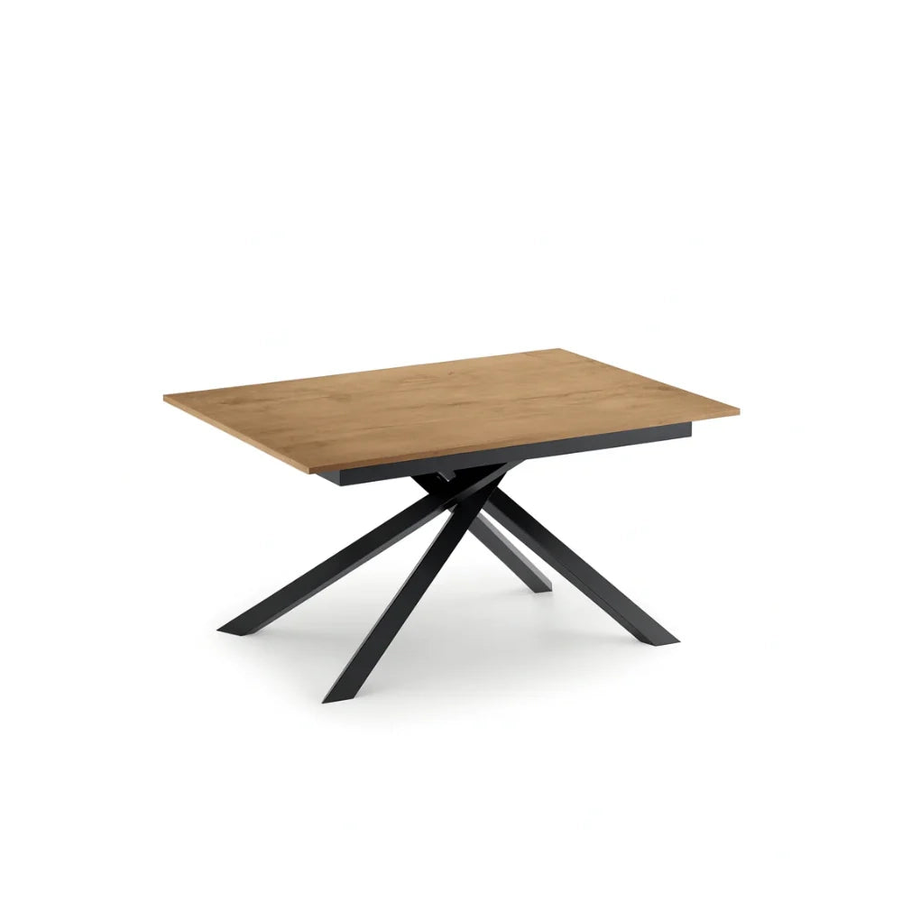 Tavolo da pranzo allungabile effetto rovere naturale naturale Pluto 140-190x90 cm fino a 8 posti Made in Italy | Duzzle