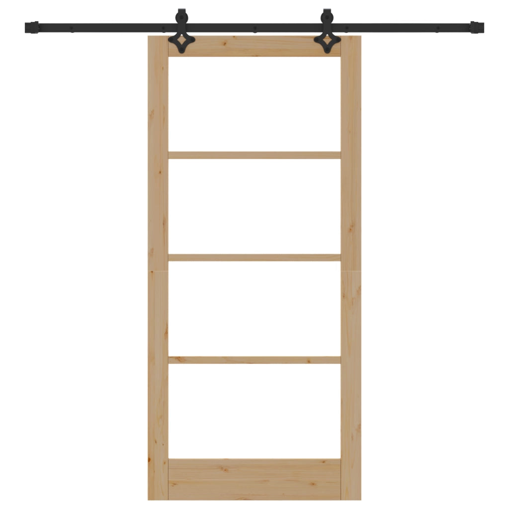 Set di porte scorrevoli  con hardware 'ORKDAL'Legno massello e vetro