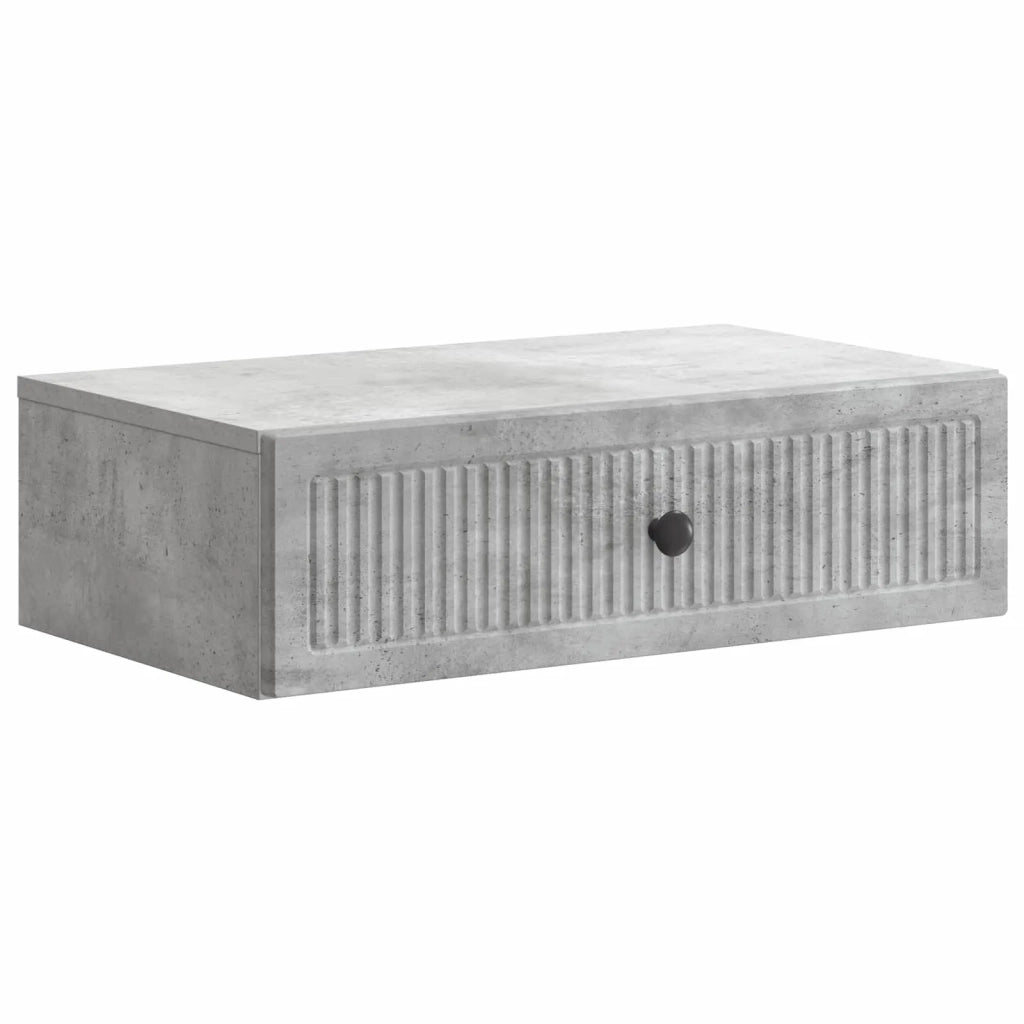 Tavolino da Parete Laterale Grigio Cemento 59 x 34,5 x 17 cm 897978