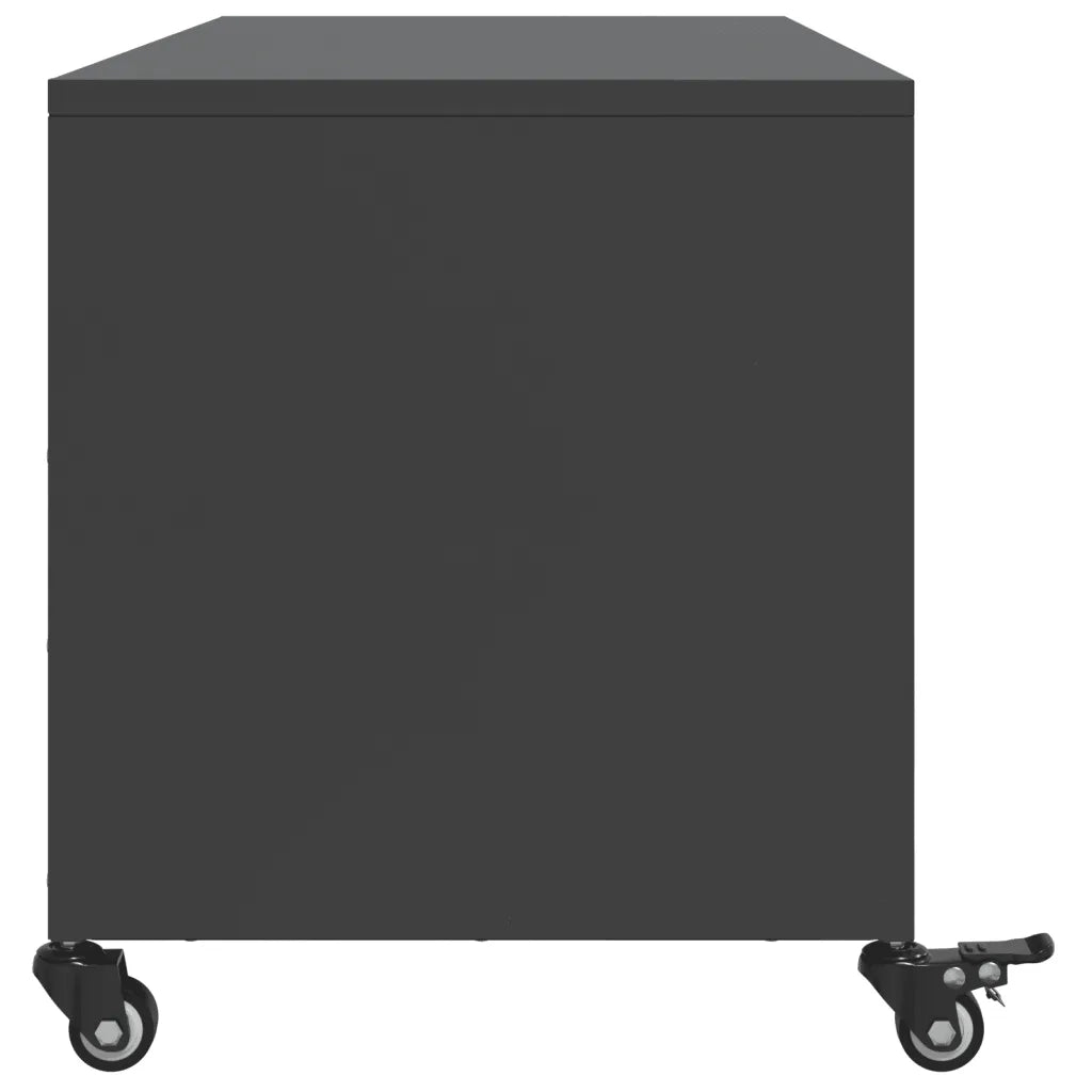 Mobile TV Nero 100,5x39x43,5 cm in Acciaio 846662