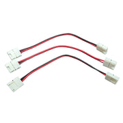 3 Pezzi Connettore 8mm 2 PIN, Per Collegare 2 Striscia Led Smd con Passo da 8mm Senza Saldare, Cavo 15cm