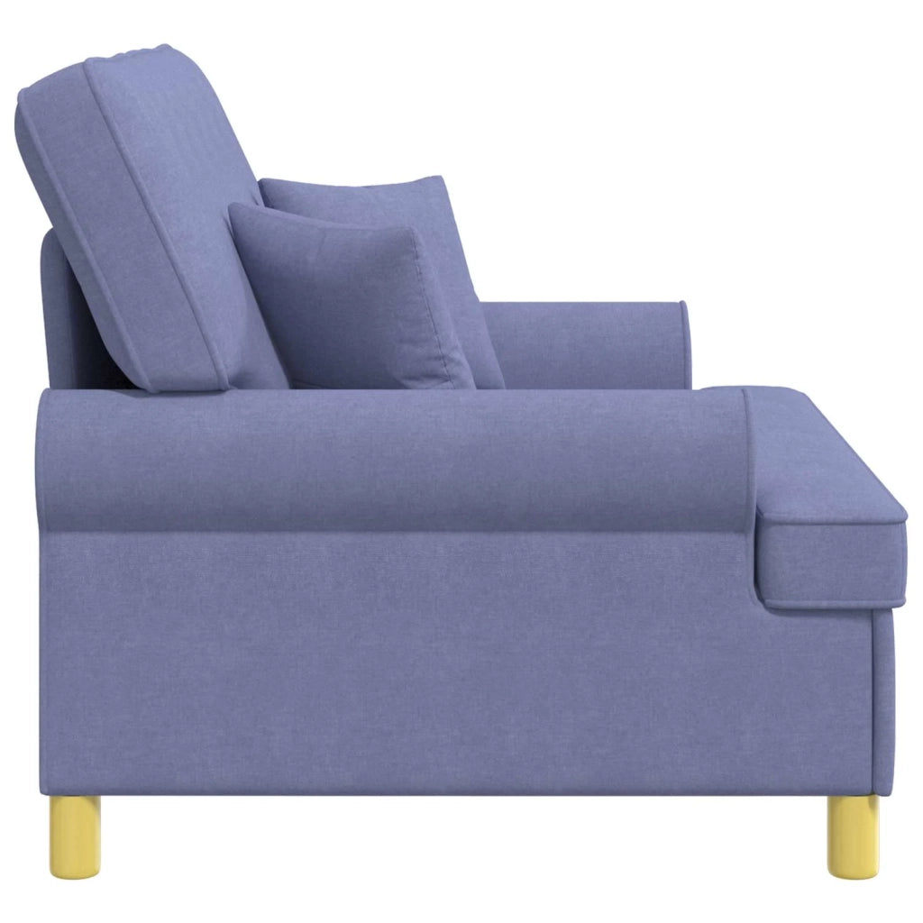 Poltrona XXL con cuscini Blu jeans Tessuto 42043516