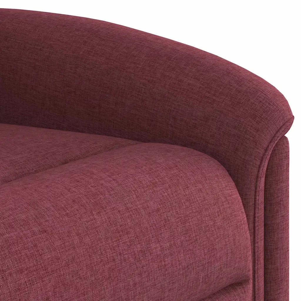 vidaXL Poltrona Reclinabile in Tessuto Rosso Vino