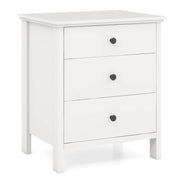 Comodino set da 1 unità multifunzionale 56 x 45 x 66 cm con 3 cassetti elegante stile moderno MDF bianco 20_0014020