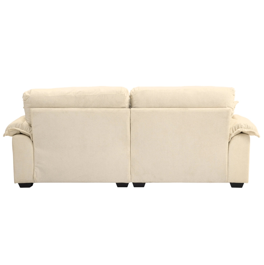 Divano 2 posti in Chenille 214x89x93 cm con cuscini doppi in memory foam e molle a tasca