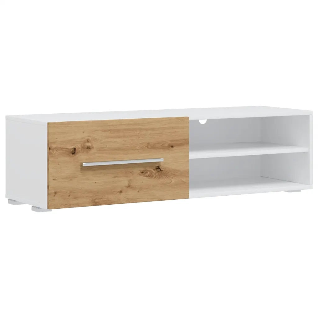 Mobile TV 5 pz con Illuminazione a LED Rovere Artigianale 3324234