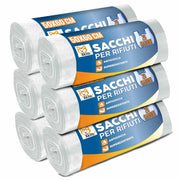 Akitaink 120 Sacchi Spazzatura 50x60 Trasparenti con Legacci