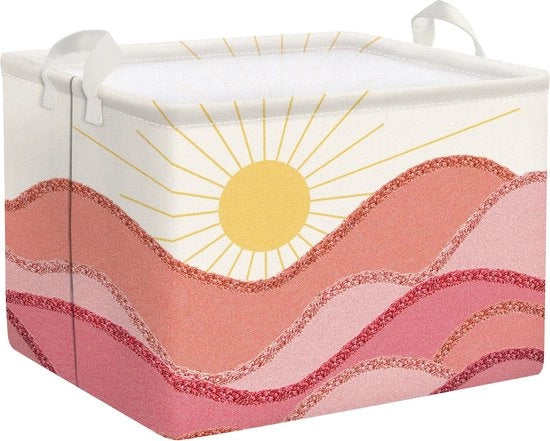 Cassa di conservazione pieghevole per camera da letto impermeabile in forma rettangolare con maniglia, 40 x 30 x 30 cm
