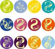 Sticker Papier con Lettere Alfabeto, Decals Stickers Ronde, Pelle di Oro per Decorazione di Carta, Decals per Muro, Scuola, Vetrina, Scrapbook