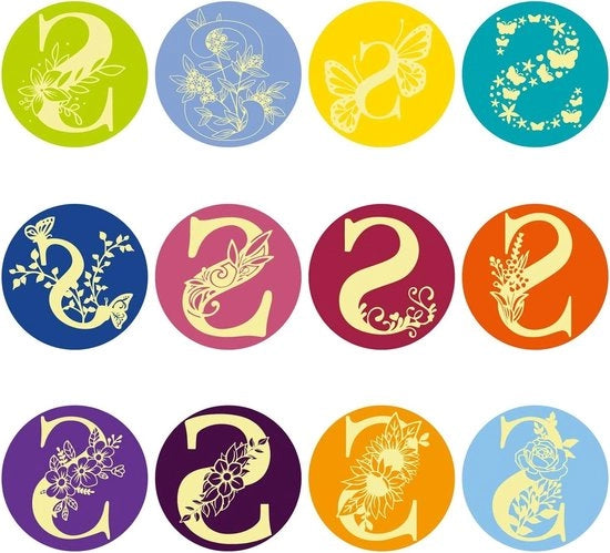 Sticker Papier con Lettere Alfabeto, Decals Stickers Ronde, Pelle di Oro per Decorazione di Carta, Decals per Muro, Scuola, Vetrina, Scrapbook