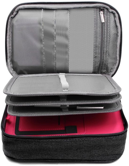 Etui Grosso 72 Scatole 23 × 16 × 7 cm Etui Portatile Etui Rimovibile Etui Grosso per Ragazzi Ragazze Adulti (Nero)