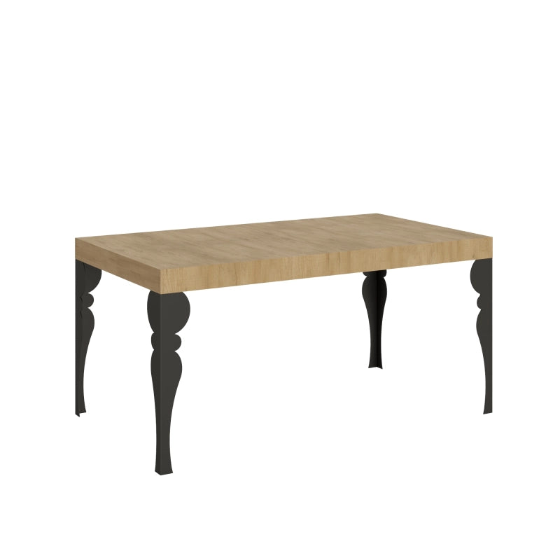 Tavolo allungabile 90x160/264 cm Paxon telaio Antracite - Quercia Natura