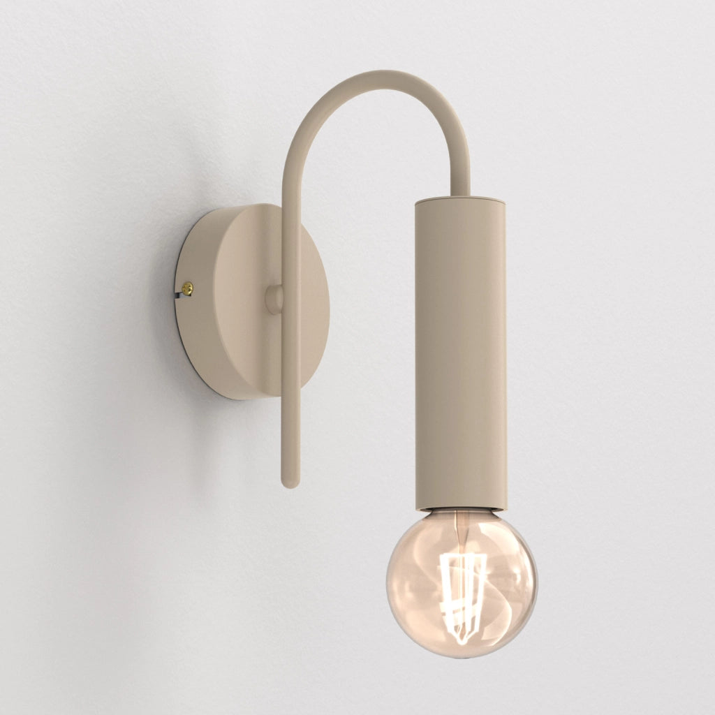 Applique decorativa Loppe 1xE27 beige acciaio Luminex