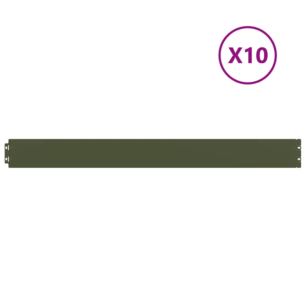Bordure per Prato 10 pz Verde Oliva Acciaio Laminato a Freddo CFW3197601