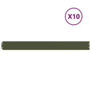 Bordure per Prato 10 pz Verde Oliva Acciaio Laminato a Freddo CFW3197601