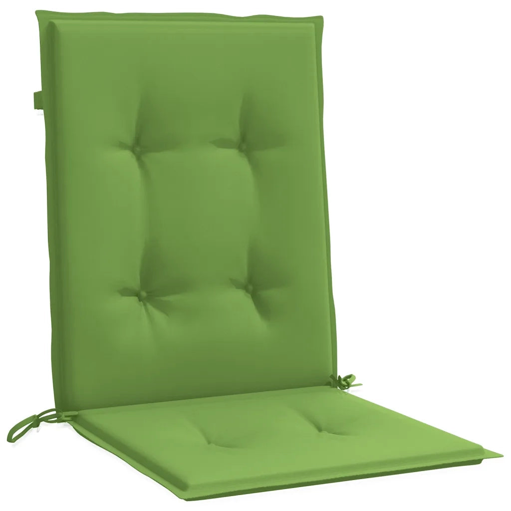 vidaXL Cuscini Sedia Schiena Bassa 2 pz Verde Mélange 100x50x4 Tessuto