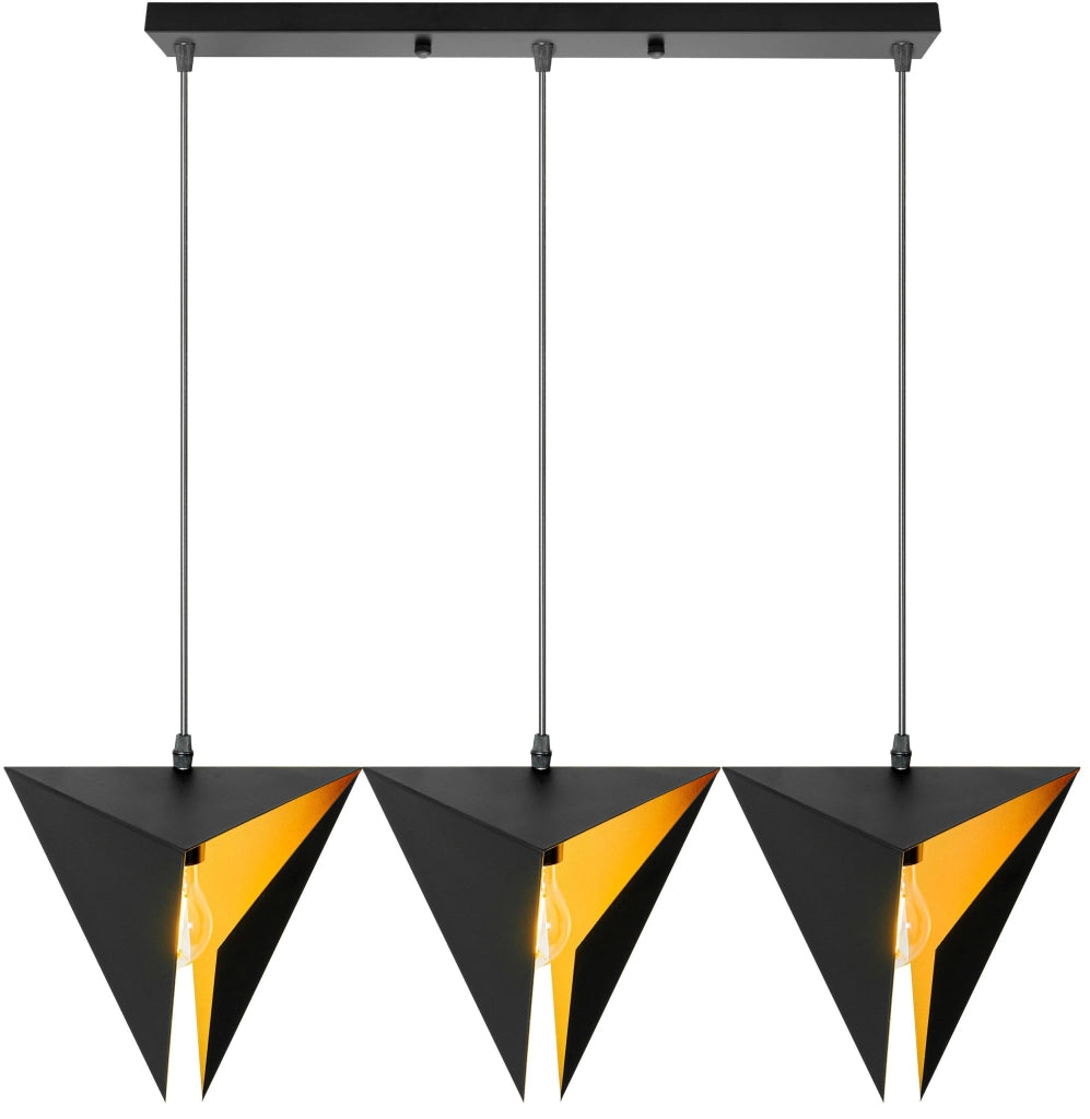 Lampada Triangolare Geometrica Nera Triplo APP254-3CP