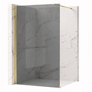 Parete Doccia Rea Flexi Grey / Gold 140