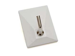 GANCI ADESIVI IN PLASTICA BIANCHI 1 POSTO- - mm.30x40h. - 100 pezzi