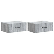 Mobiletto da notte a muro 2 pcs Grigio Sonoma 49 x 34,5 x 20 cm