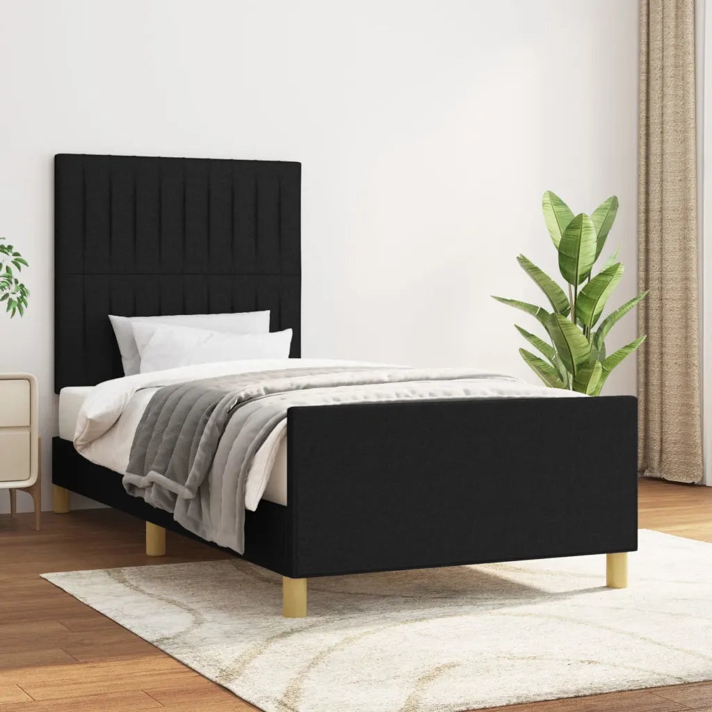Giroletto senza Materasso Nero 90x190 cm in Tessuto 3125181
