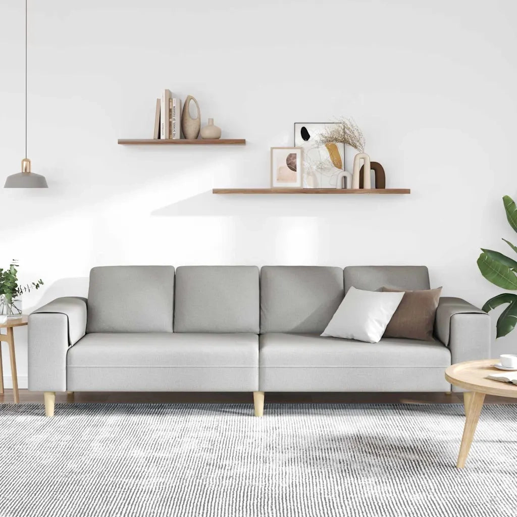Divano per Soggiorno Grigio Nuvola 250 x 77 x 76 cm Poliestere 3335089