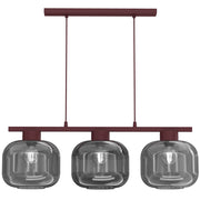 Lampada a sospensione Galante 3xE27 bordo metallo Luminex