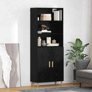 Credenza Rovere Nero 69,5 x 32,5 x 180 cm Legno multistrato 3416062
