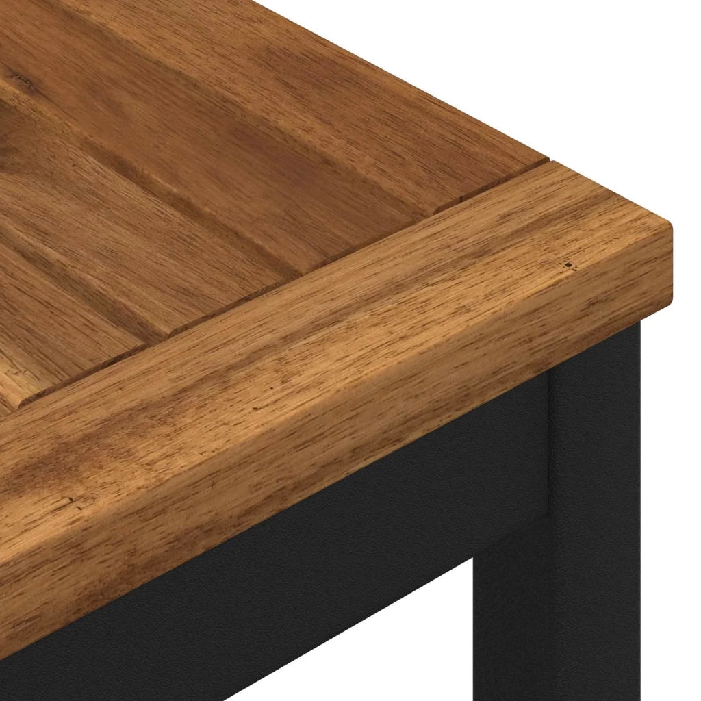 Tavolo Bar da Giardino Naturale e Nero 147 x 88,5 x 105 cm 901349