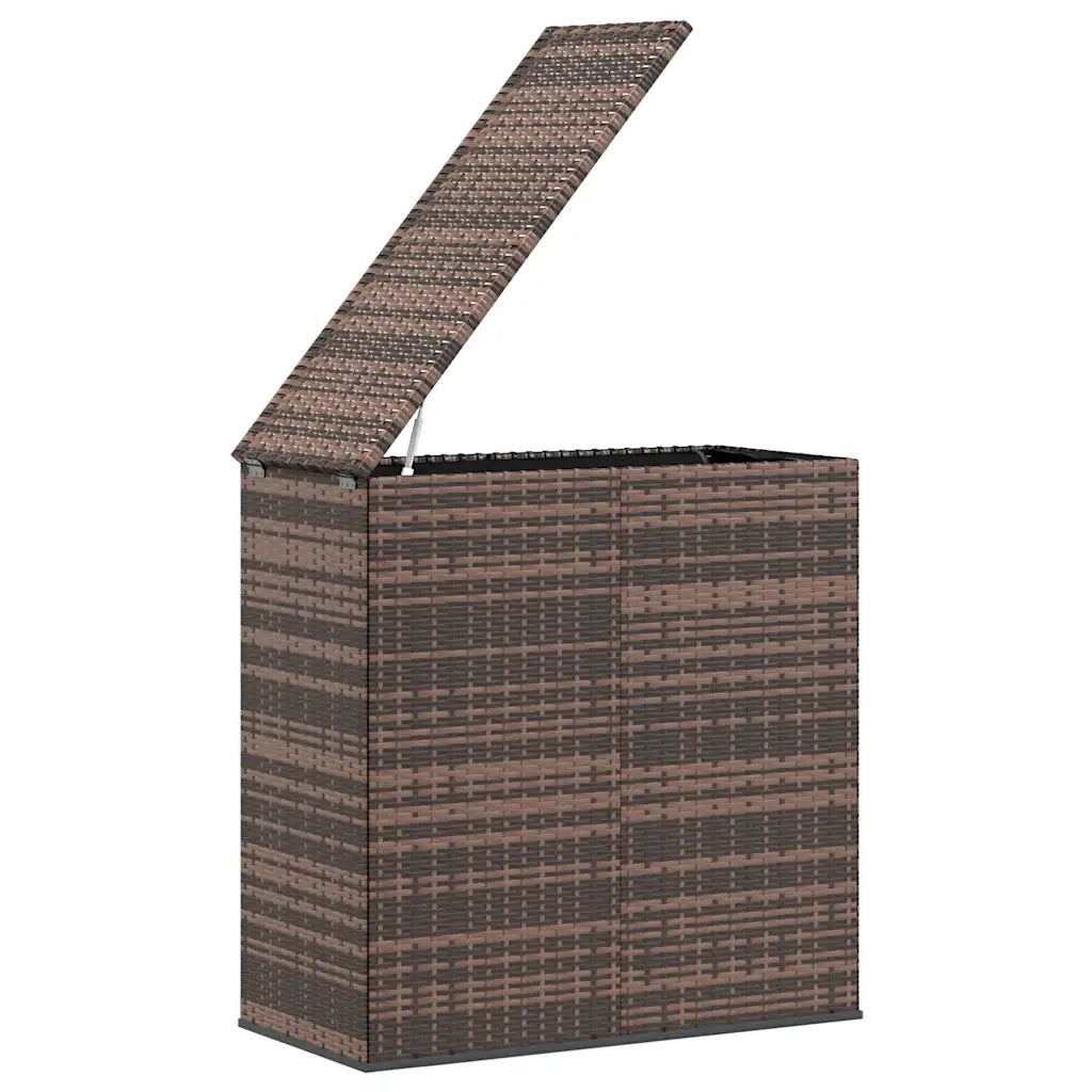 Contenitore da Giardino in Rattan PE 100x49x103,5 cm Marrone cod mxl 65151