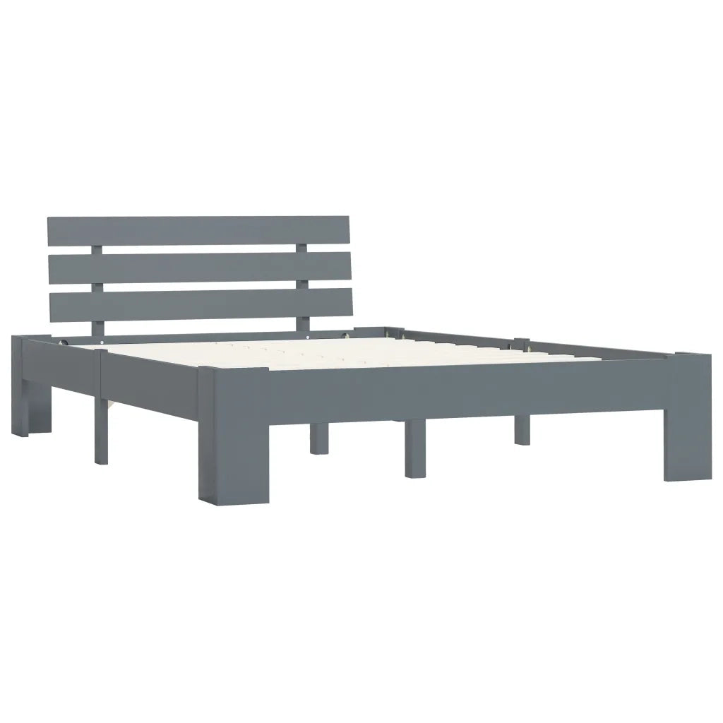 Giroletto senza Materasso-Struttura Letto Grigio 100x200 cm in Legno di Pino 925755