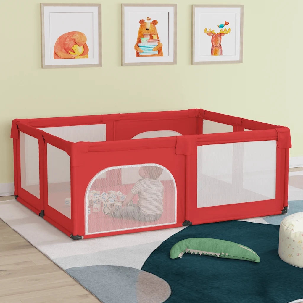 Box per Bambini con 2 Porte Rosso in Tessuto Oxford CFW4436664