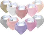 Set di copertine per neonati, copertine per bambini, sciarpa a triangolo, foulard, boerendoek, tessuto per bambini, bambini in età prescolare, ragazze, ragazzi, unisex, set con bottoni a pressione (10, rosa)