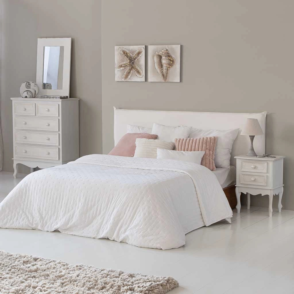 Cassettiera in legno bianco 80x40x105
