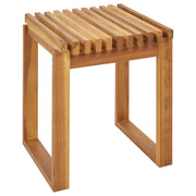 Tavolino da giardino Bistro in legno di acacia chiaro 40 x 40 cm quadrato Piccolo rustico moderno