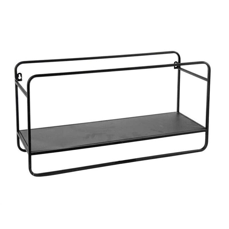 VMENSOLA DA PARETE INDUSTRIAL IN METALLO 50X17X 25 CM COLORE NERO