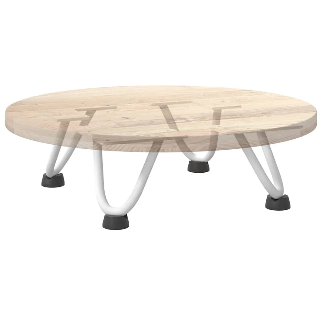 Set di 4 gambe a forcina per tavolino da caffè 10 cm con piedini regolabili design moderno in acciaio bianco 02_0056708