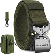 Riema di lavoro tattica per uomo con chiusura rapida e gancio metallico da 38 mm - colore B verde Unico modello