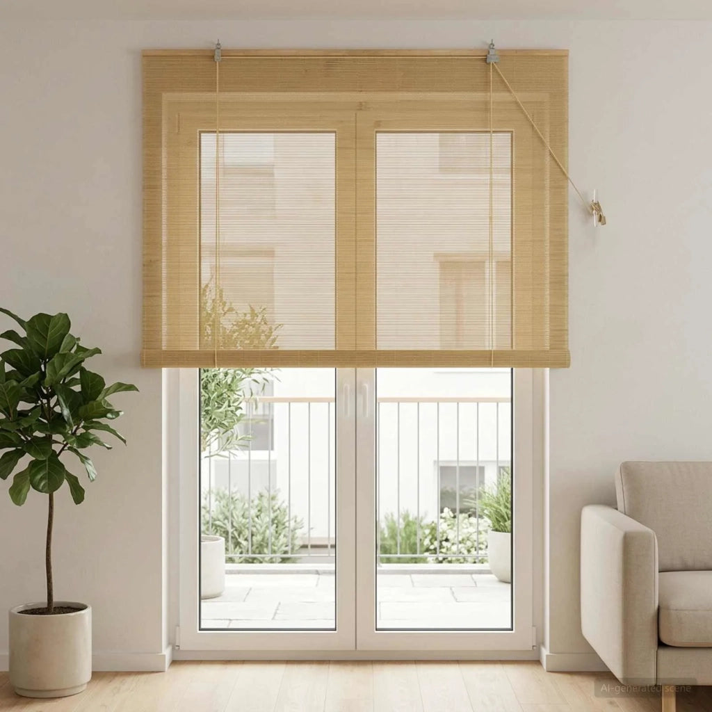 Tenda a rullo Naturale 160 x 220 cm Bambù 42040584