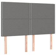 Testiera | Testata Grigio Scuro 144x5x118/128 cm Tessuto