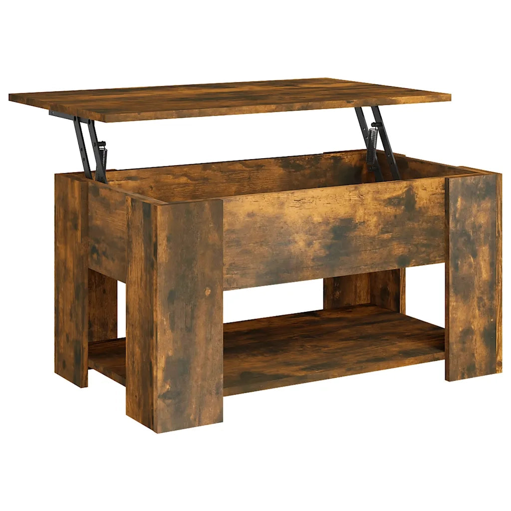 Tavolino da Salotto-Tavolino da soggiorno-Tavolo Rovere Fumo 79x49x41cm in Legno Multistrato 753306
