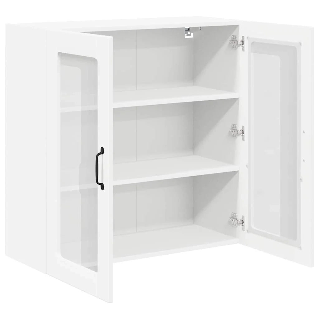 Mobile da cucina rettangolare moderno stile minimalista 80 x 31 x 80 cm legno ingegnerizzato bianco 02_0054082