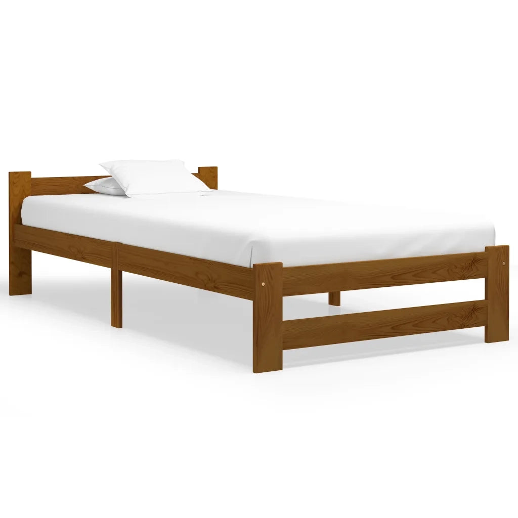 Giroletto senza Materasso Ambrato Legno Massello Pino 90x200 cm